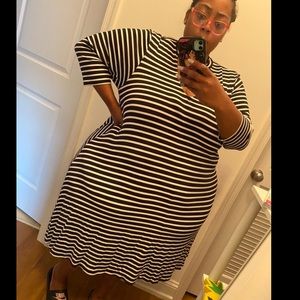 Black & White Striped Dress